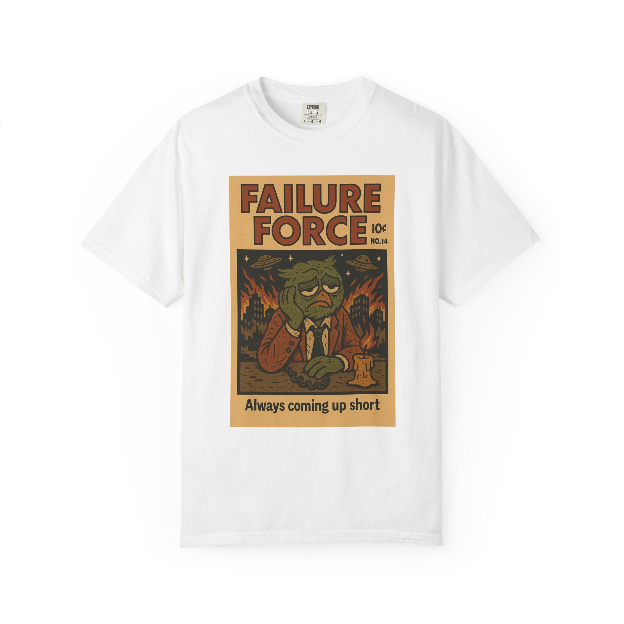 Always Coming Up Short – Retro Comic Horror Owl Tee