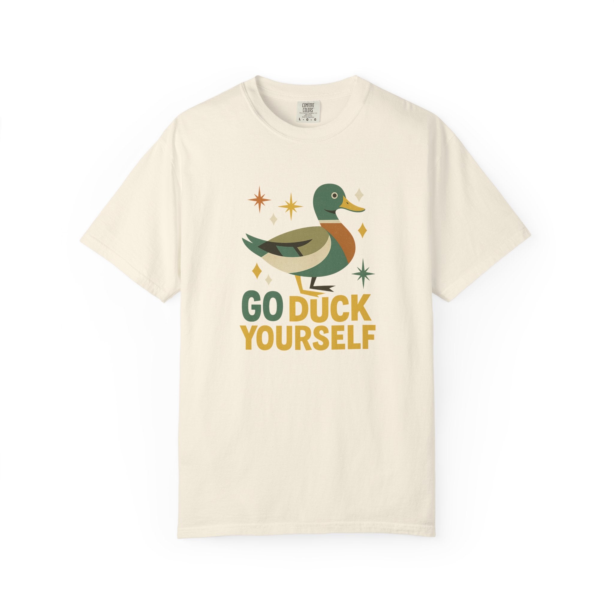 "Go Duck Yourself" T-Shirt – Funny Retro Duck Graphic Tee with Mid-Century Style