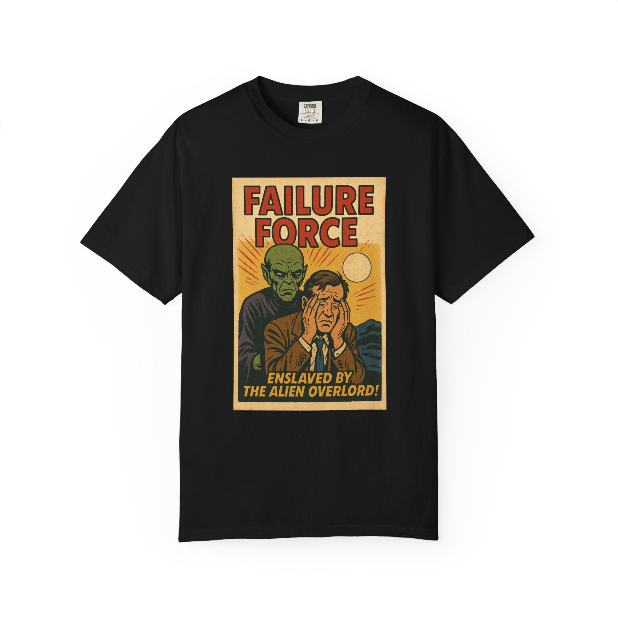 Enslaved by the Alien Overlord! Retro Sci-Fi Comic Tee – Existential Dread in Outer Space