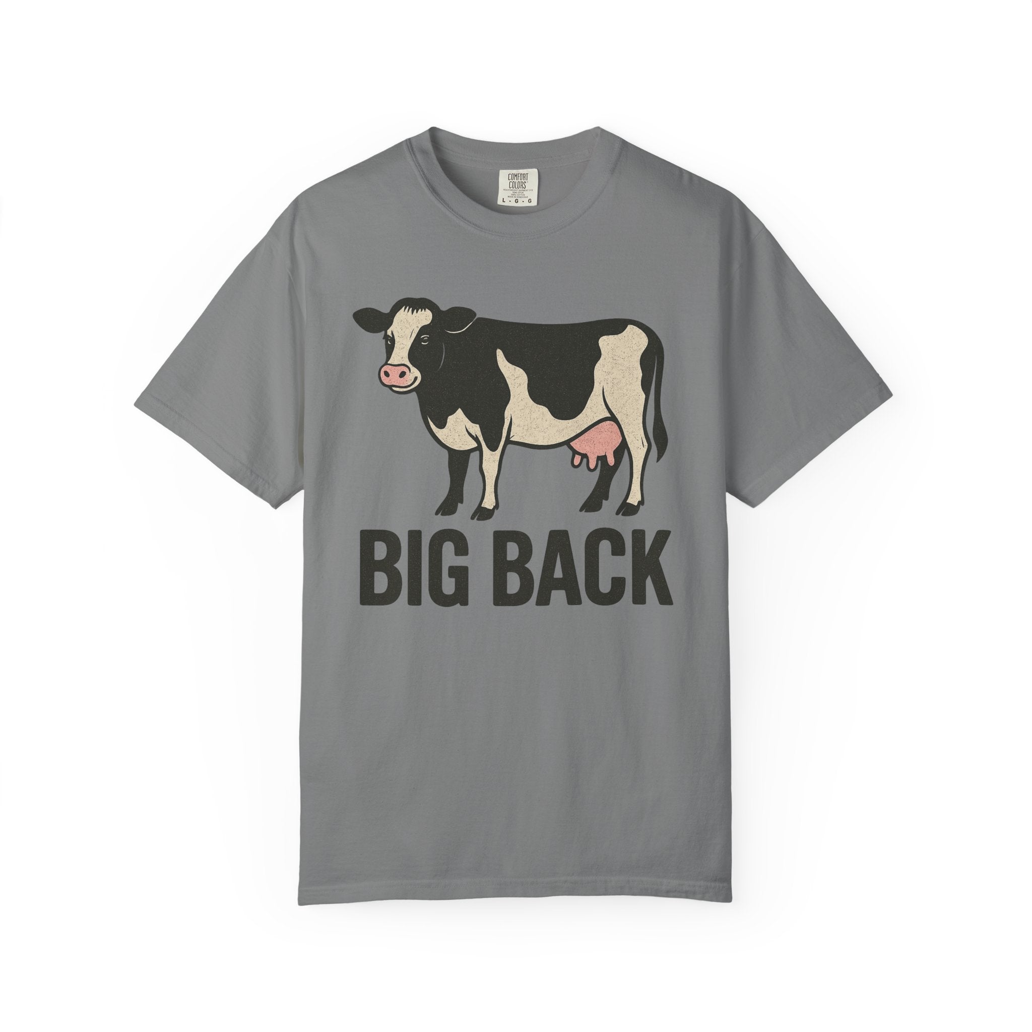 “Big Back” Cow T-Shirt – Weird Gen Z Humor Tee with Retro Farm Vibes