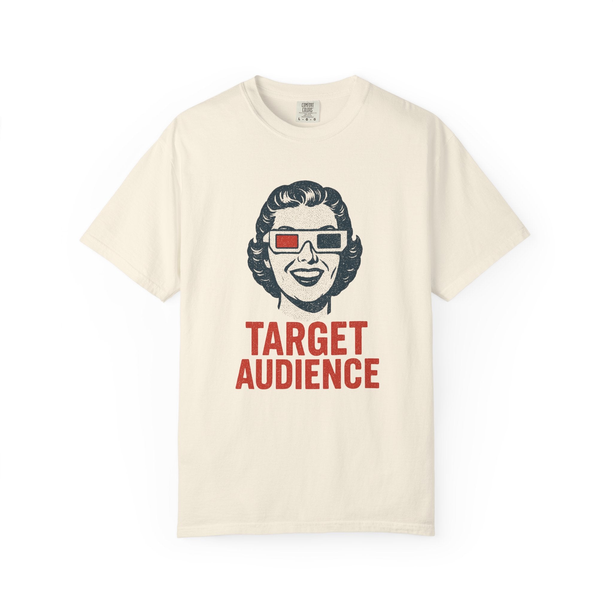Target Audience Retro T-Shirt – 1950s Comic Woman in 3D Glasses Graphic Tee