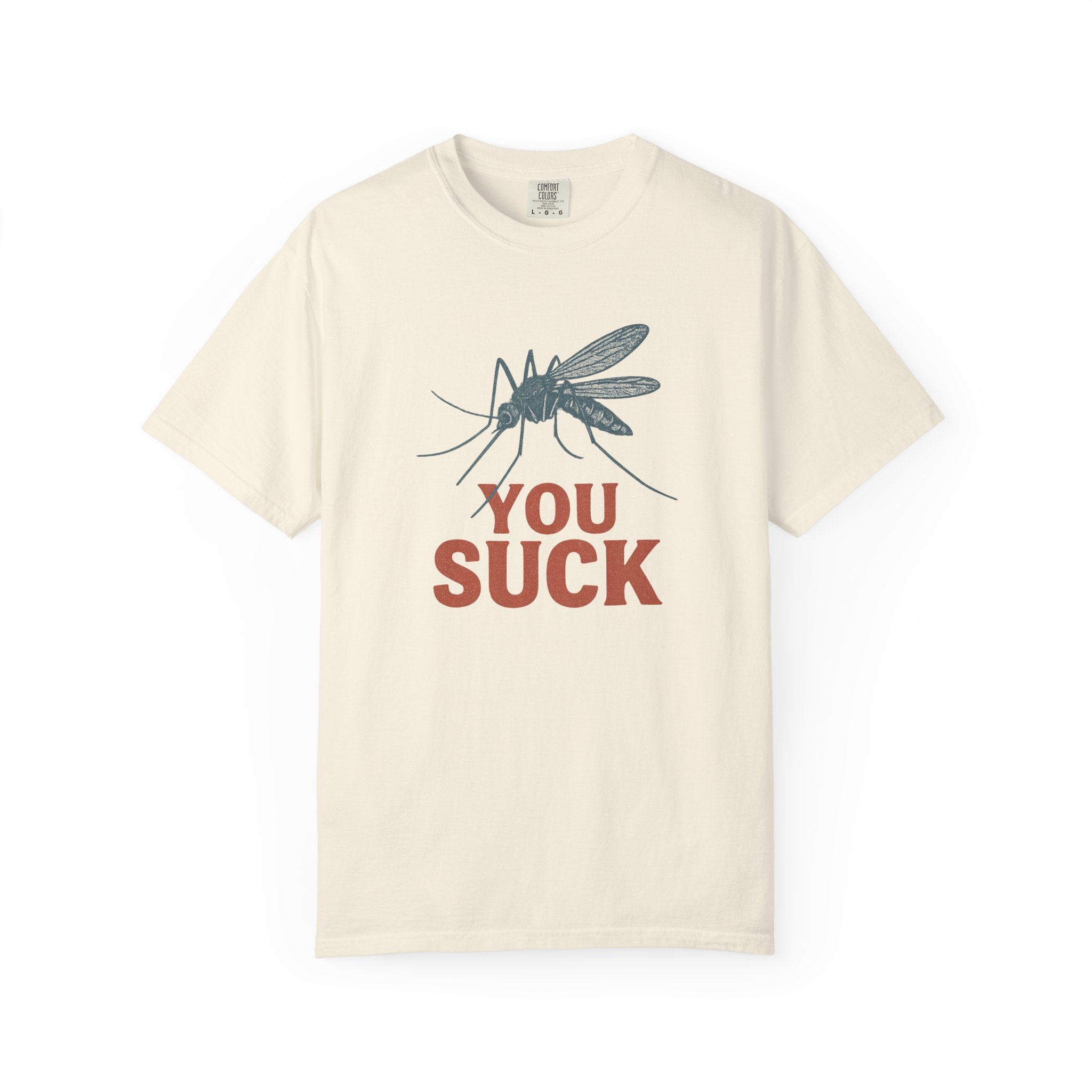 You Suck Mosquito Shirt – Retro Insect Insult Graphic Tee with Bite