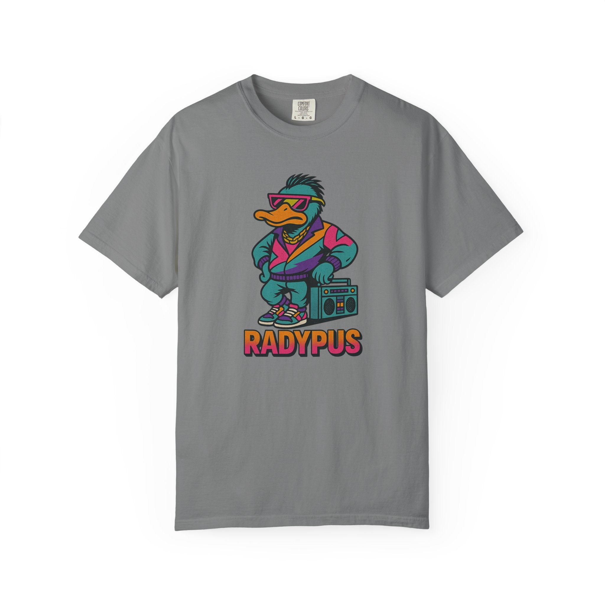 “Radypus” T-Shirt – Retro 80s Platypus Pun Tee for Vintage Vibes and Maximum Swagger