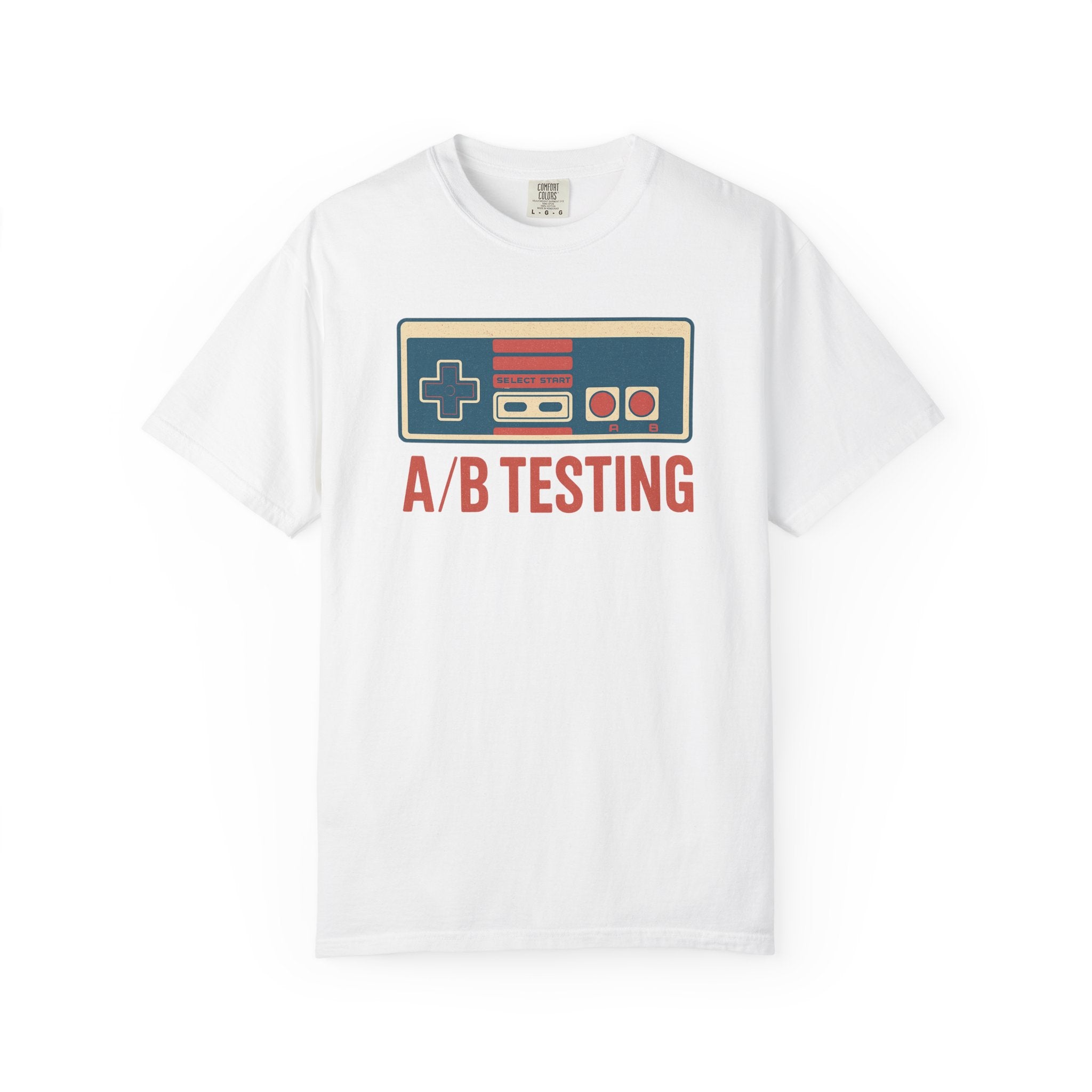 “A/B Testing” T-Shirt – Retro Gaming-Inspired Tee for Marketers, Designers, and Button Mashers