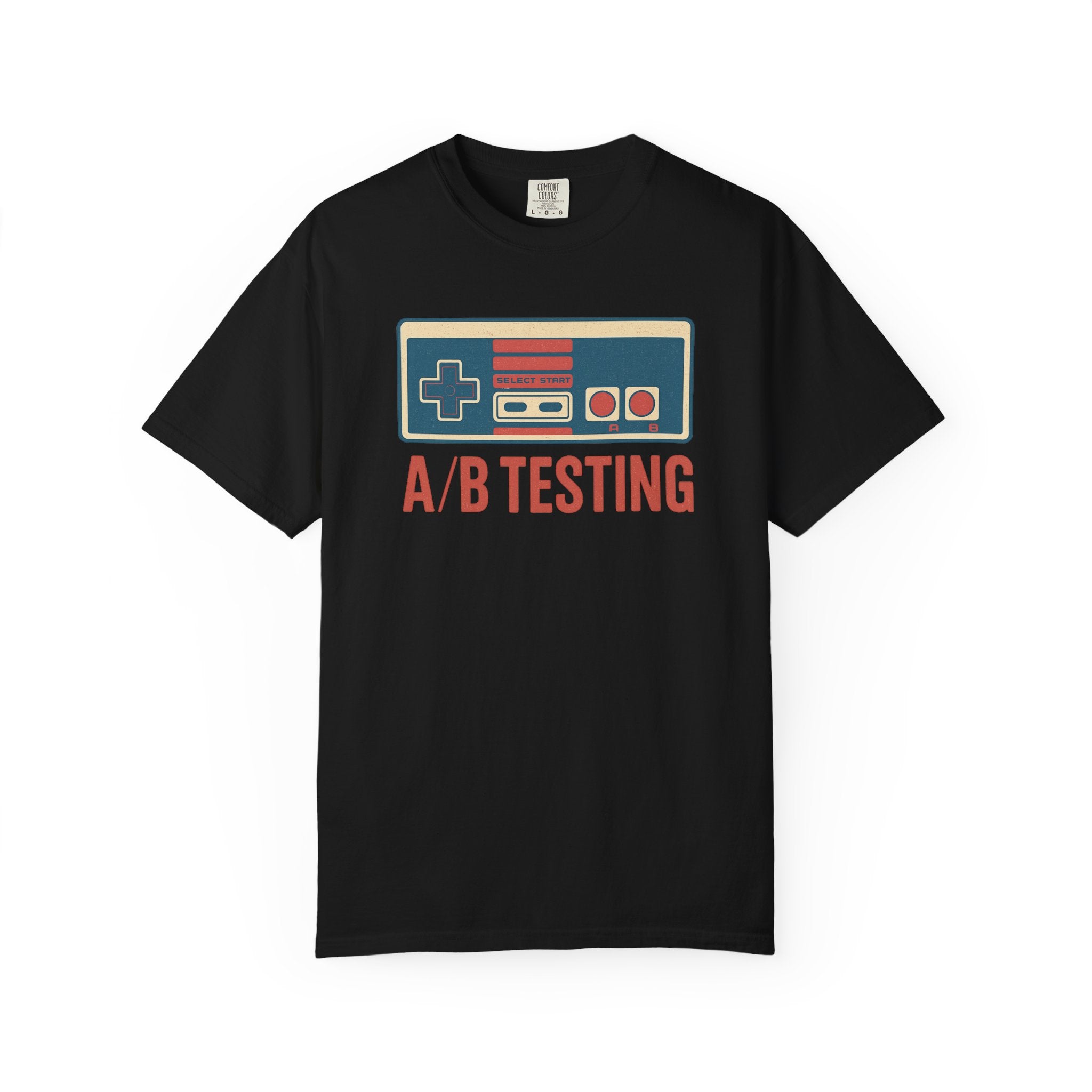 “A/B Testing” T-Shirt – Retro Gaming-Inspired Tee for Marketers, Designers, and Button Mashers
