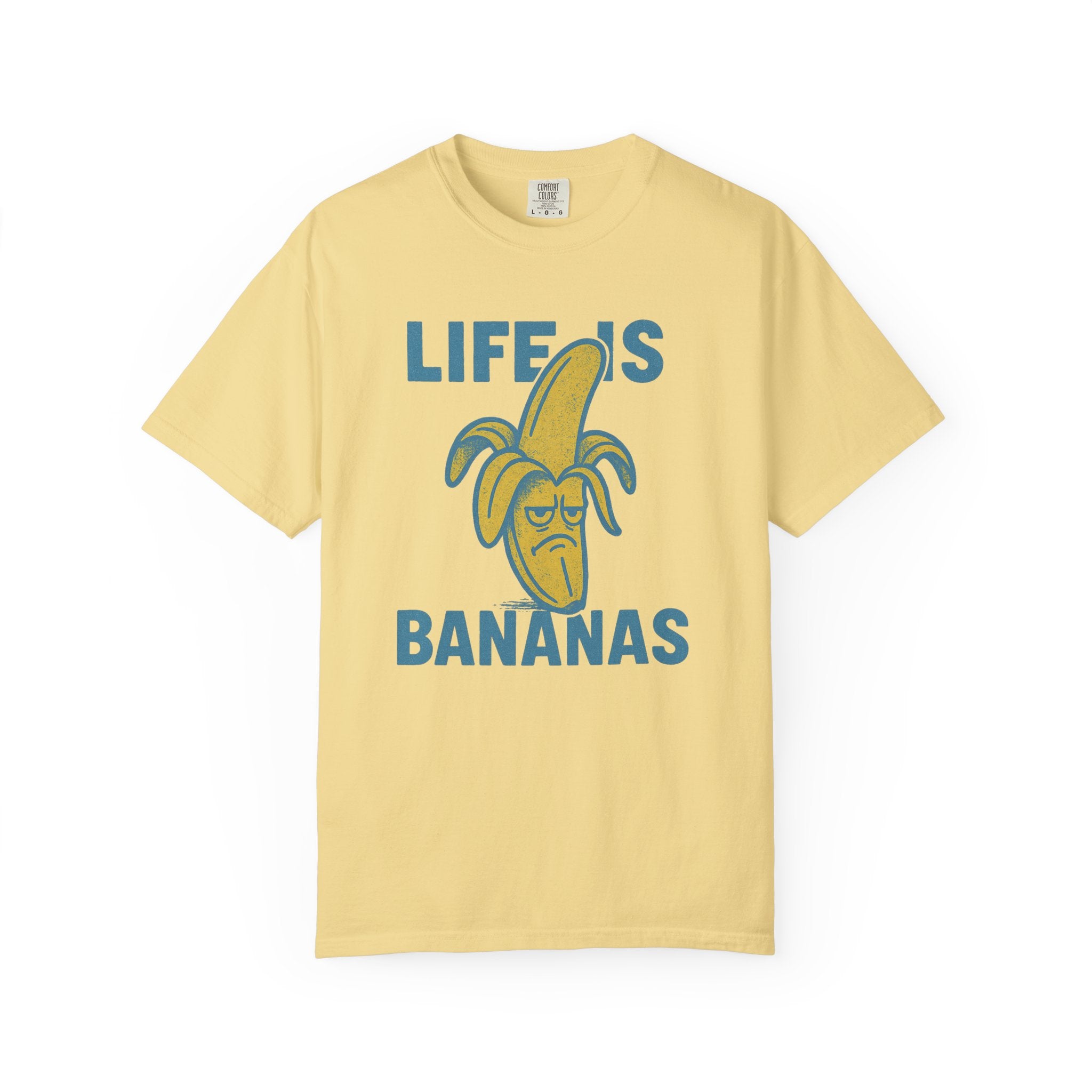 “Life Is Bananas” T-Shirt – Sad Banana Retro Humor Tee for the Emotionally Peeled