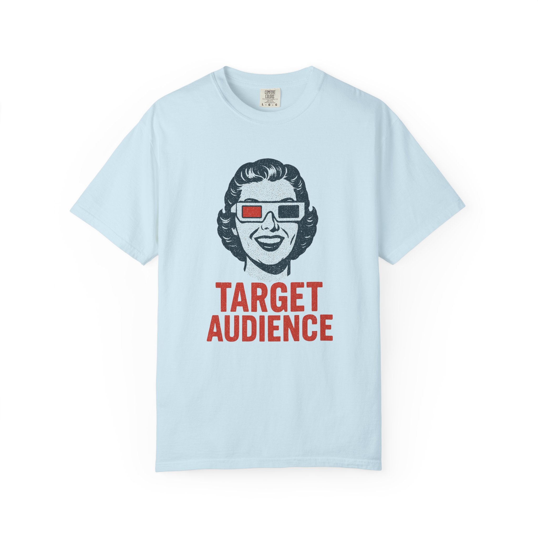 Target Audience Retro T-Shirt – 1950s Comic Woman in 3D Glasses Graphic Tee