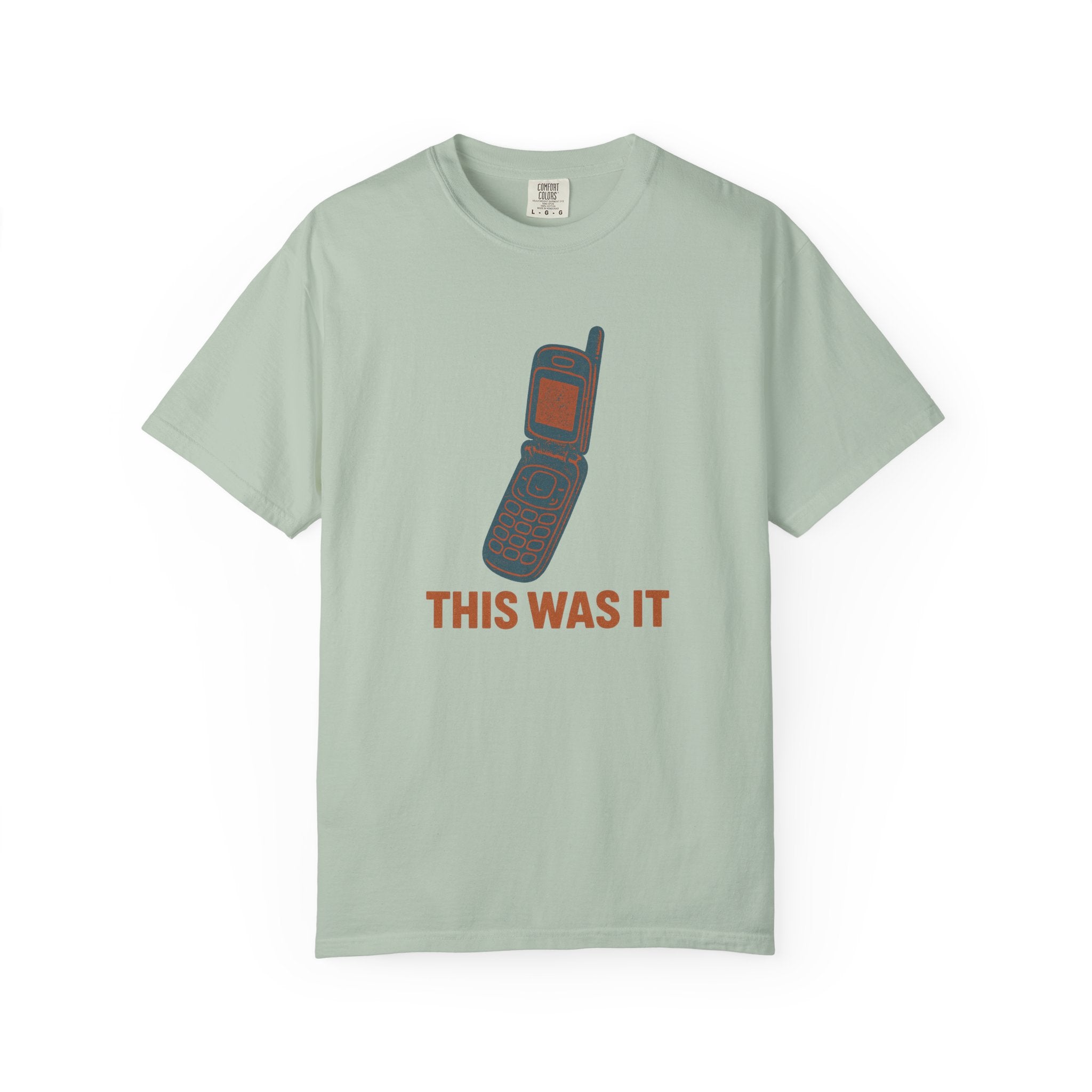 Retro Flip Phone Nostalgia Shirt – "This Was It" Vintage Tech Graphic Tee