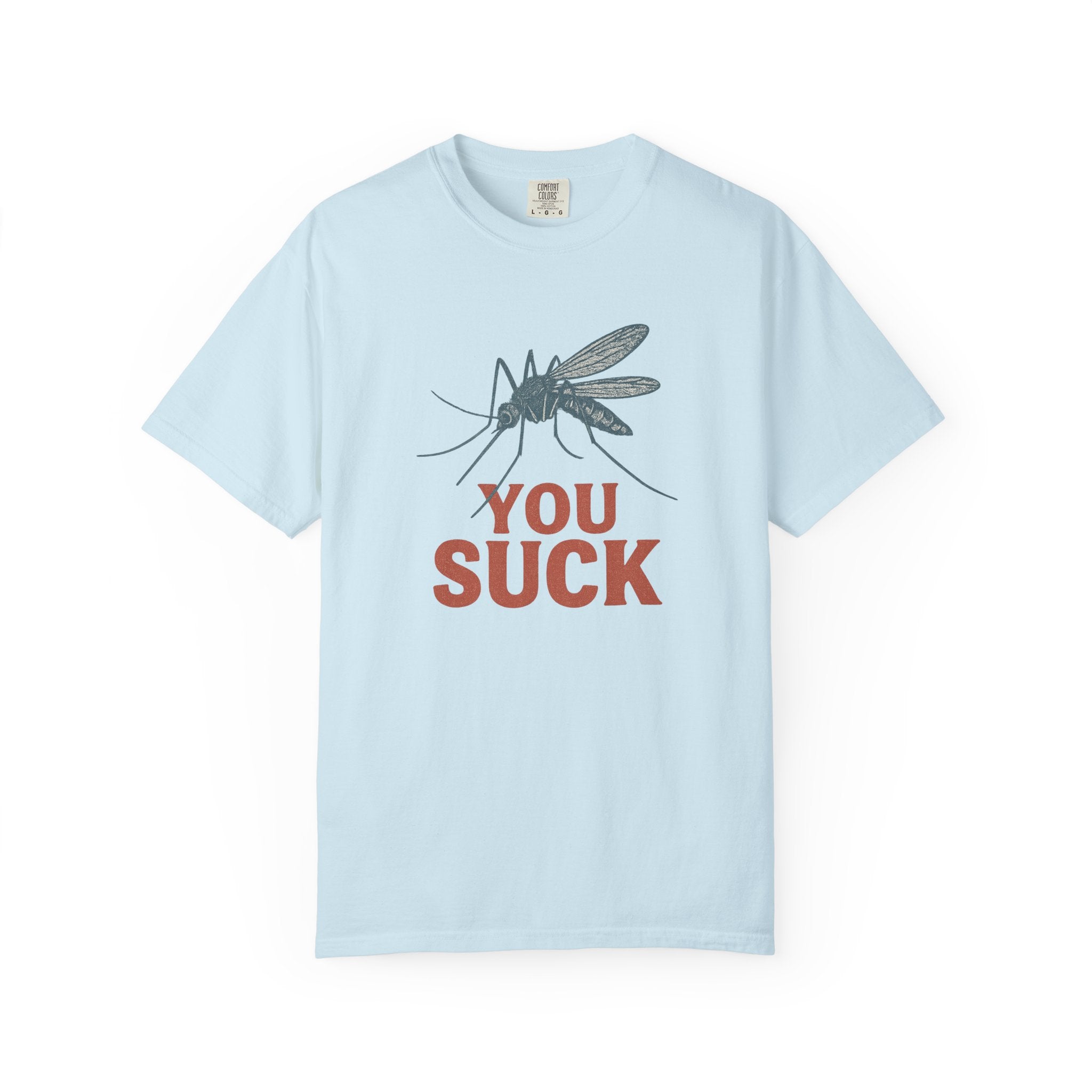 You Suck Mosquito Shirt – Retro Insect Insult Graphic Tee with Bite