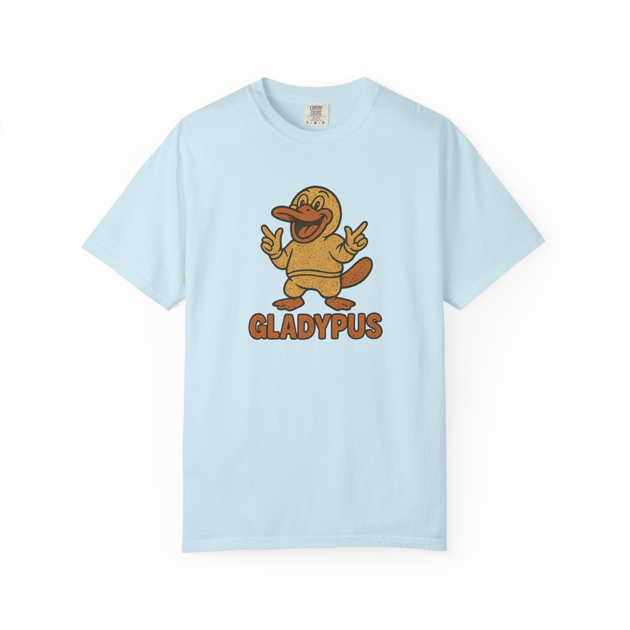 Gladypus T-Shirt – Happy Platypus Pun Tee for the Chronically Chill