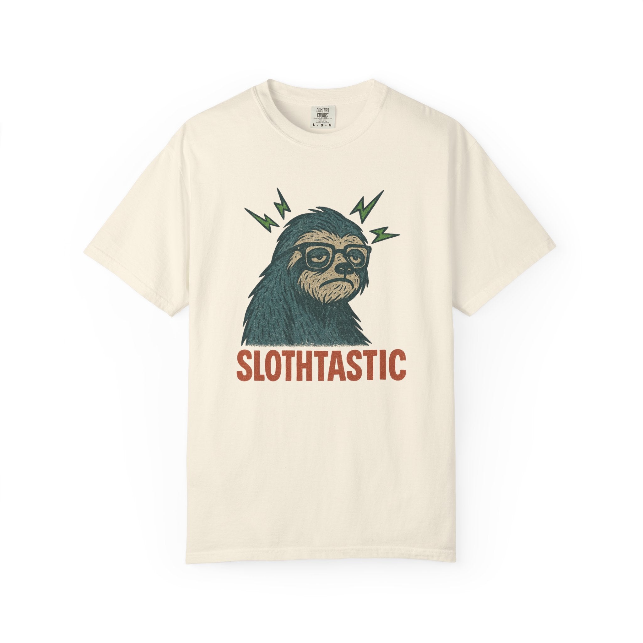 “SLOTHTASTIC” Sloth T-Shirt – Geeky Chill Vibes with Retro Animal Attitude