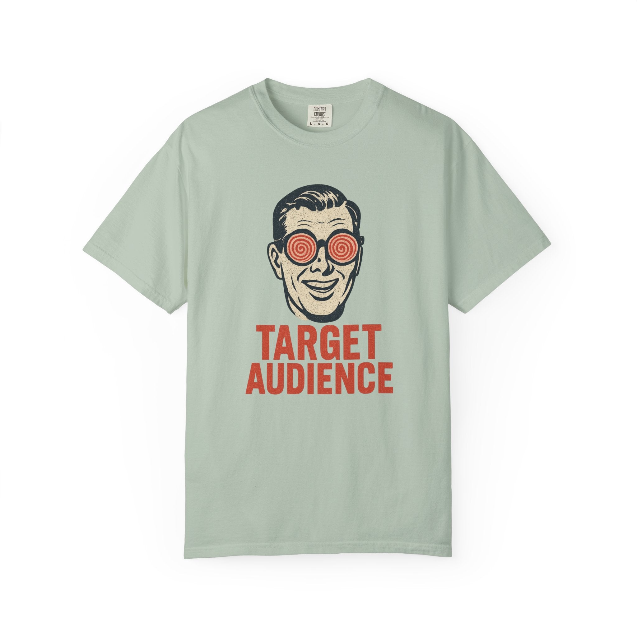“Target Audience” Hypnosis T-Shirt – Retro Advertising Satire for the Terminally Online