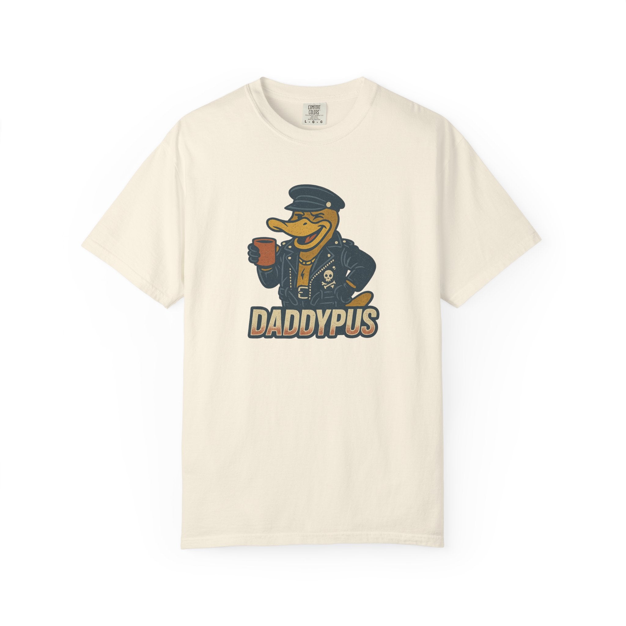“DADDYPUS” T-Shirt – Funny Leather Daddy Platypus Pun Shirt for Bold Weirdos
