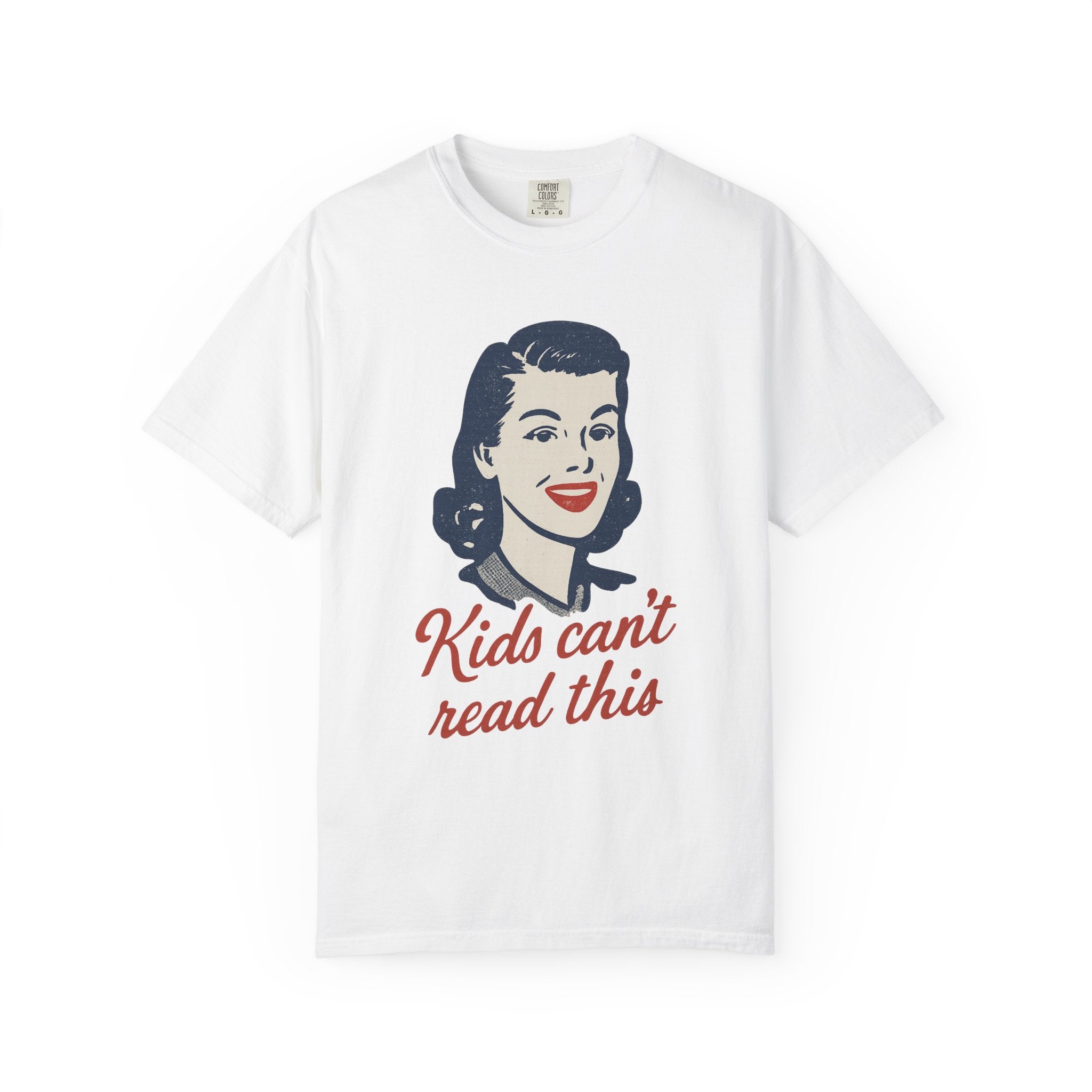“Kids Can’t Read This” T-Shirt – Retro Cursive Joke Tee About Generational Literacy Gaps