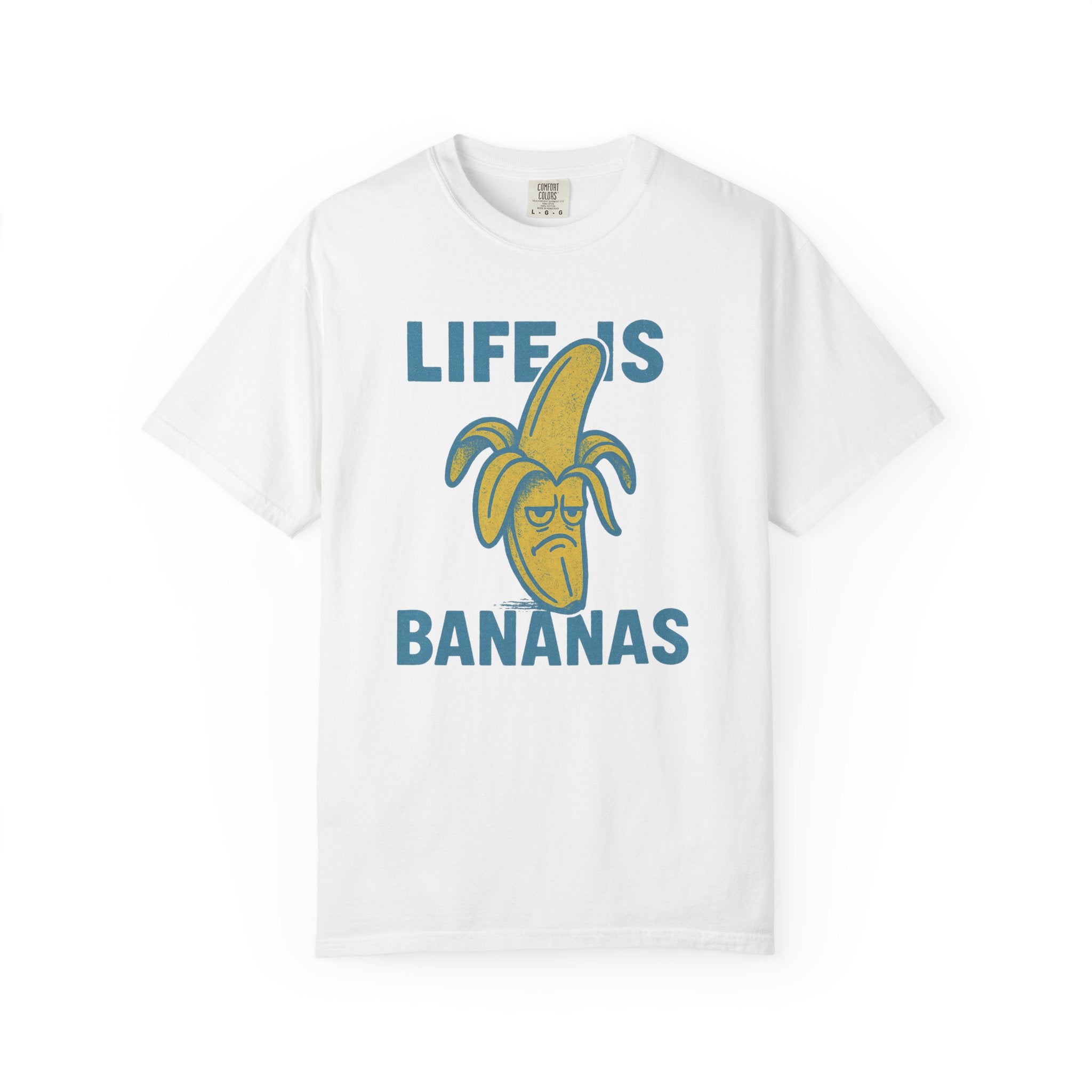 “Life Is Bananas” T-Shirt – Sad Banana Retro Humor Tee for the Emotionally Peeled