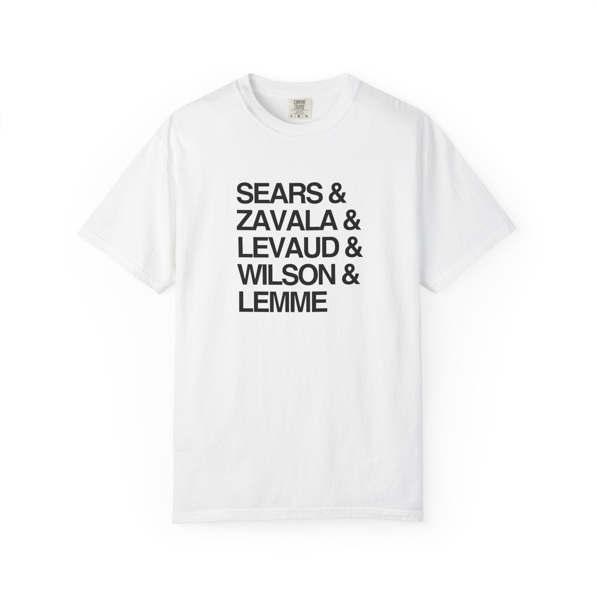 Sears & Zavala & Levaud & Wilson & Lemme - Black Text Tee