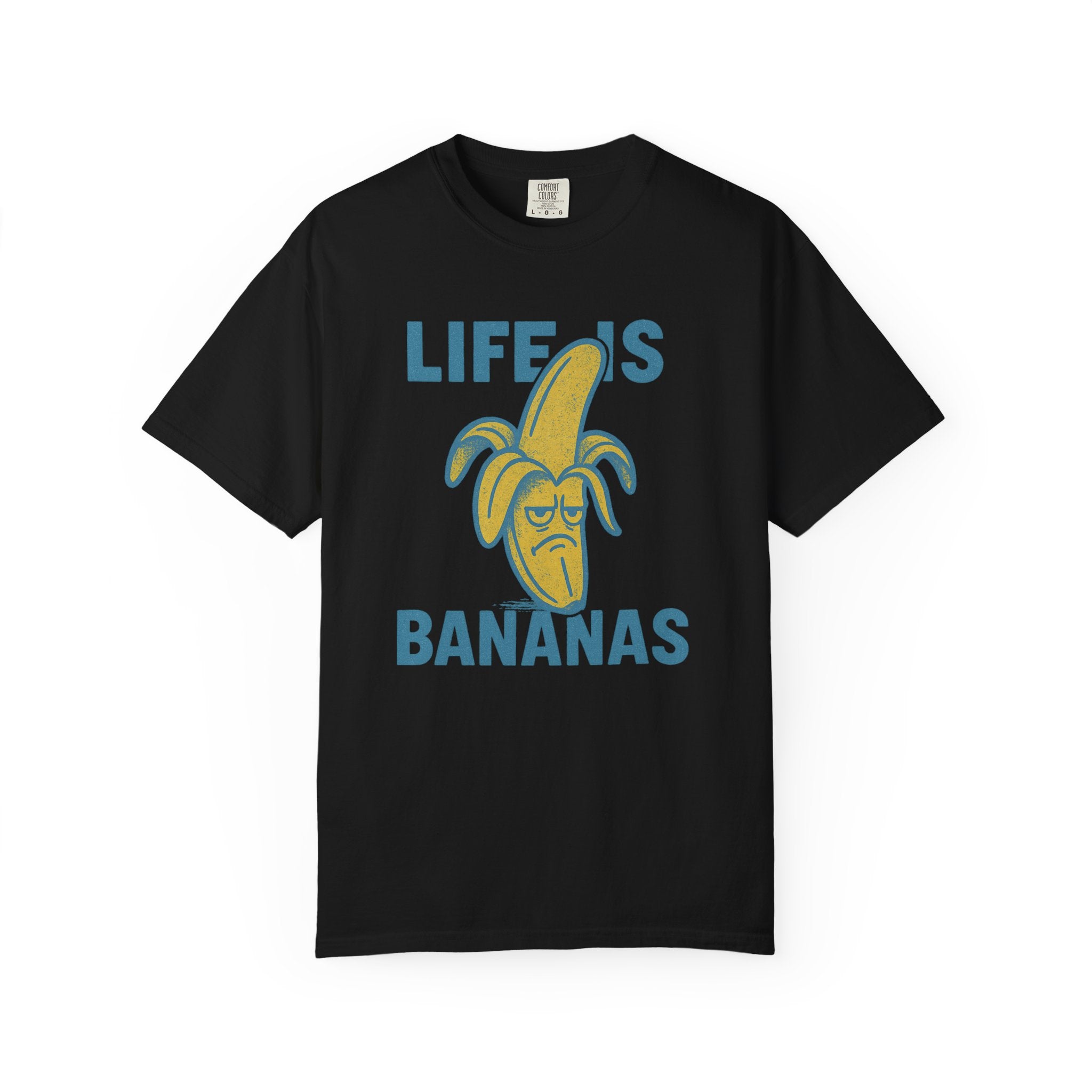 “Life Is Bananas” T-Shirt – Sad Banana Retro Humor Tee for the Emotionally Peeled