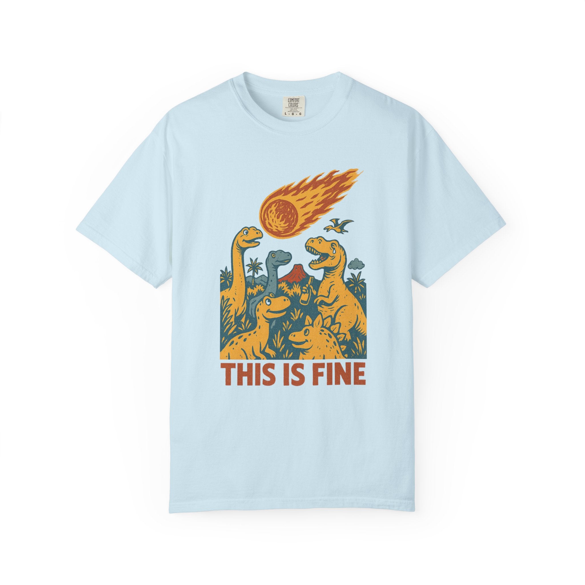 This Is Fine - Dinosaur Extinction T-Shirt