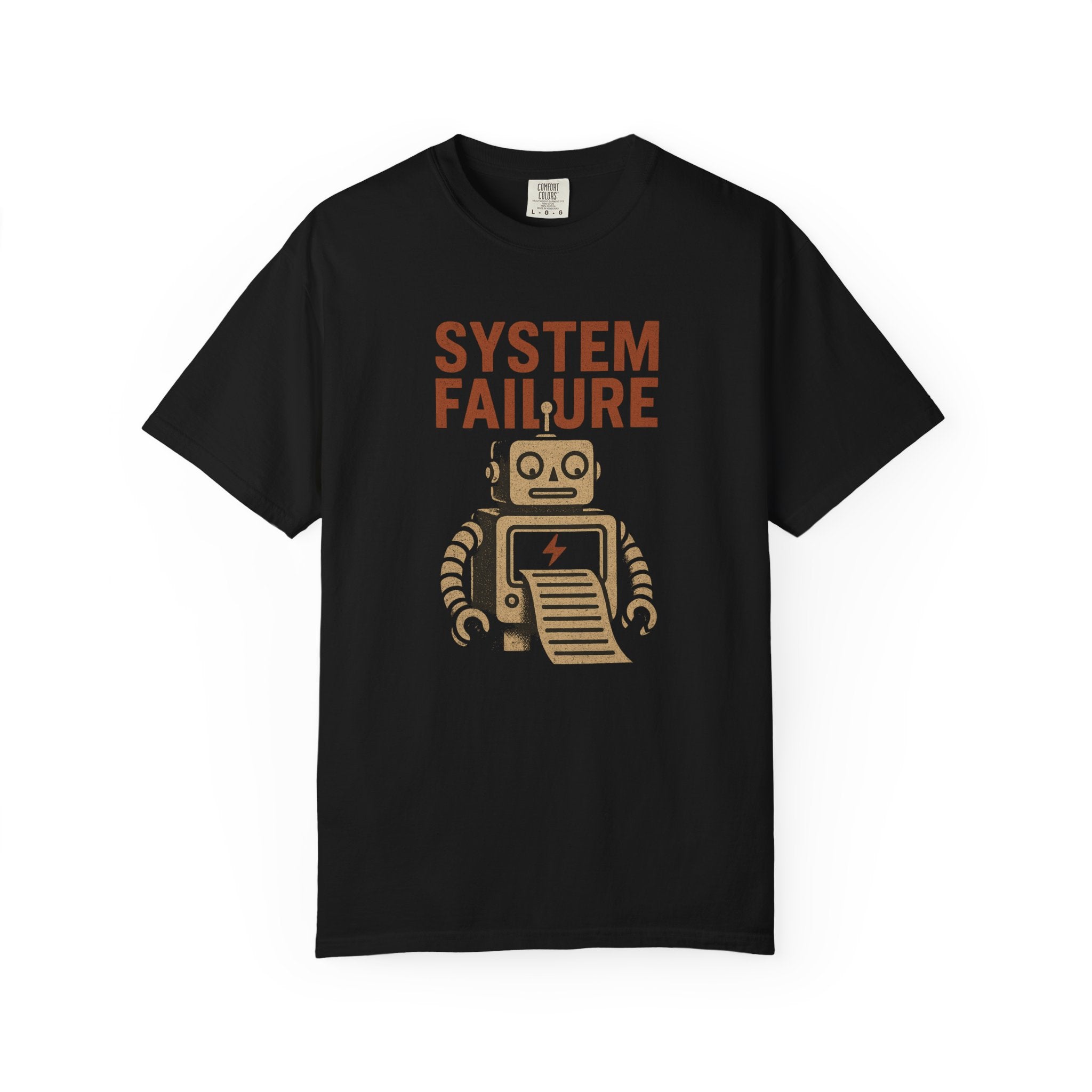 System Failure Robot T-Shirt – Retro Glitchcore Shirt for Burnouts, Coders & Corporate Captives