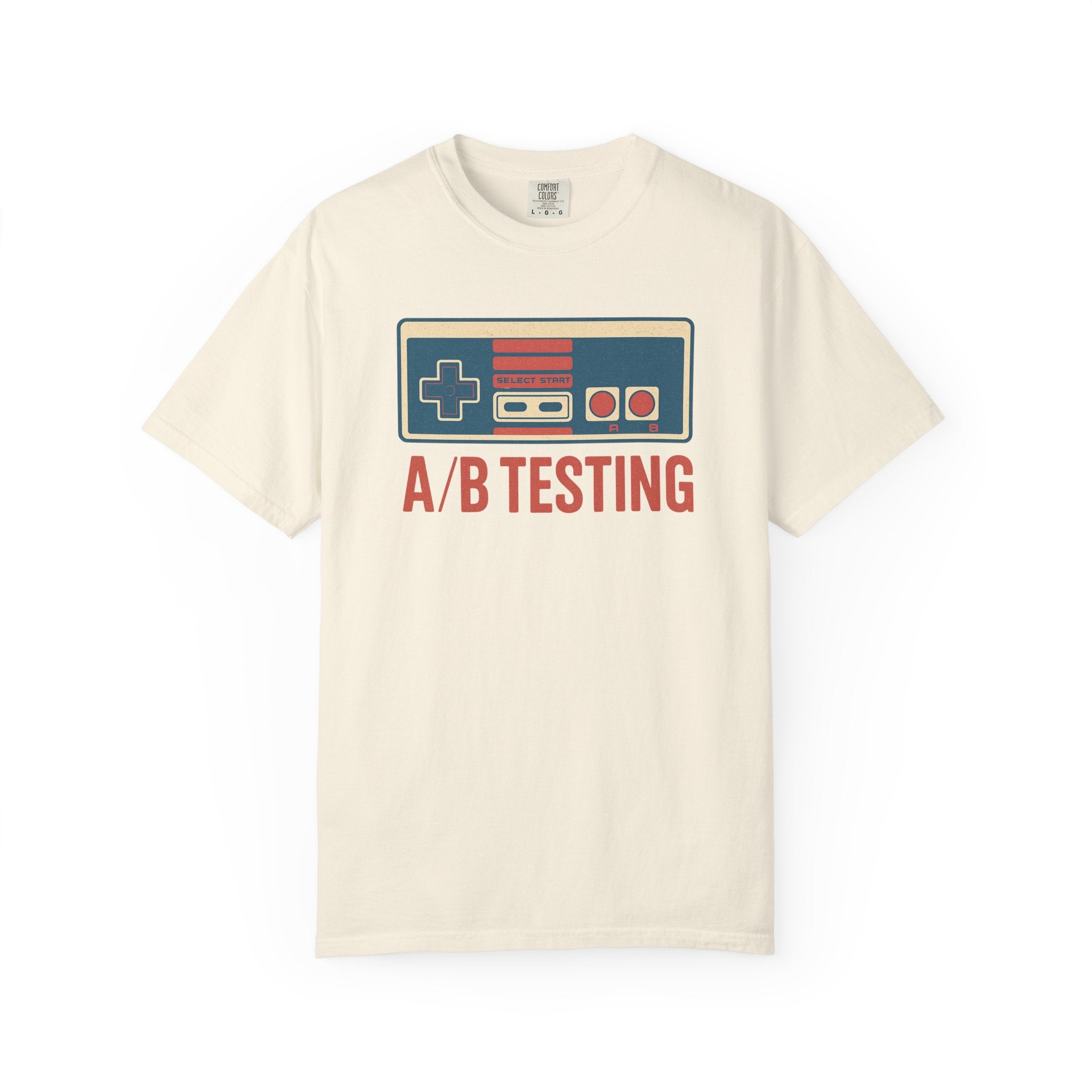“A/B Testing” T-Shirt – Retro Gaming-Inspired Tee for Marketers, Designers, and Button Mashers