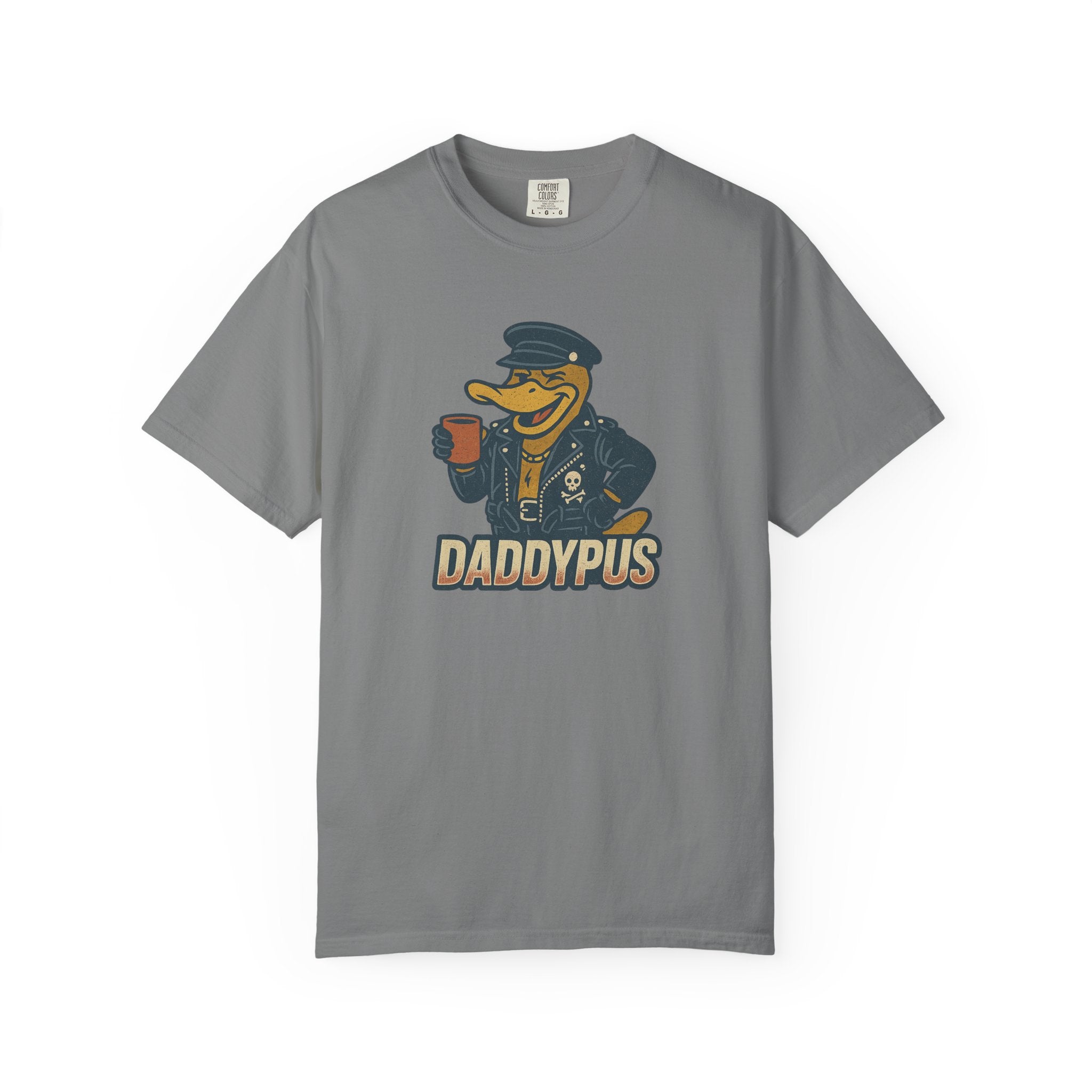 “DADDYPUS” T-Shirt – Funny Leather Daddy Platypus Pun Shirt for Bold Weirdos