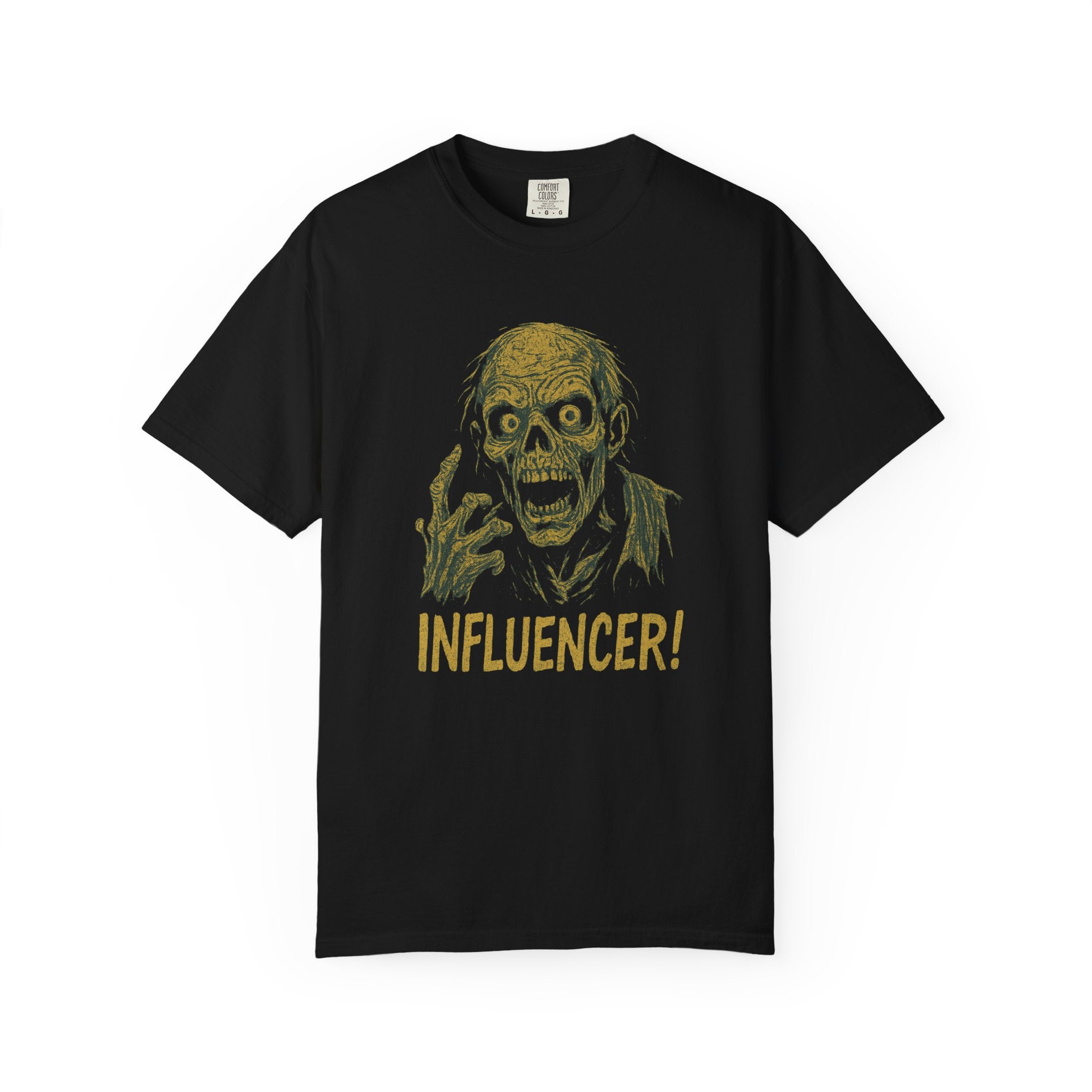 Zombie Influencer T-Shirt – Undead Clout, Rotting Vibes, Eternal Reach