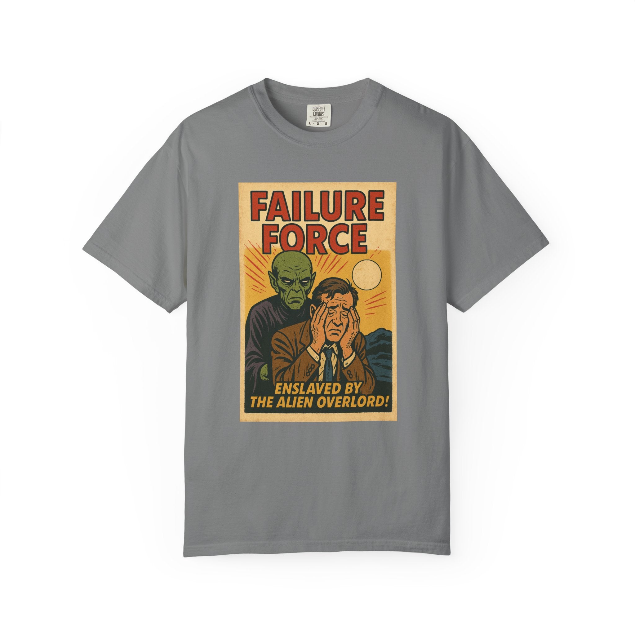 Enslaved by the Alien Overlord! Retro Sci-Fi Comic Tee – Existential Dread in Outer Space