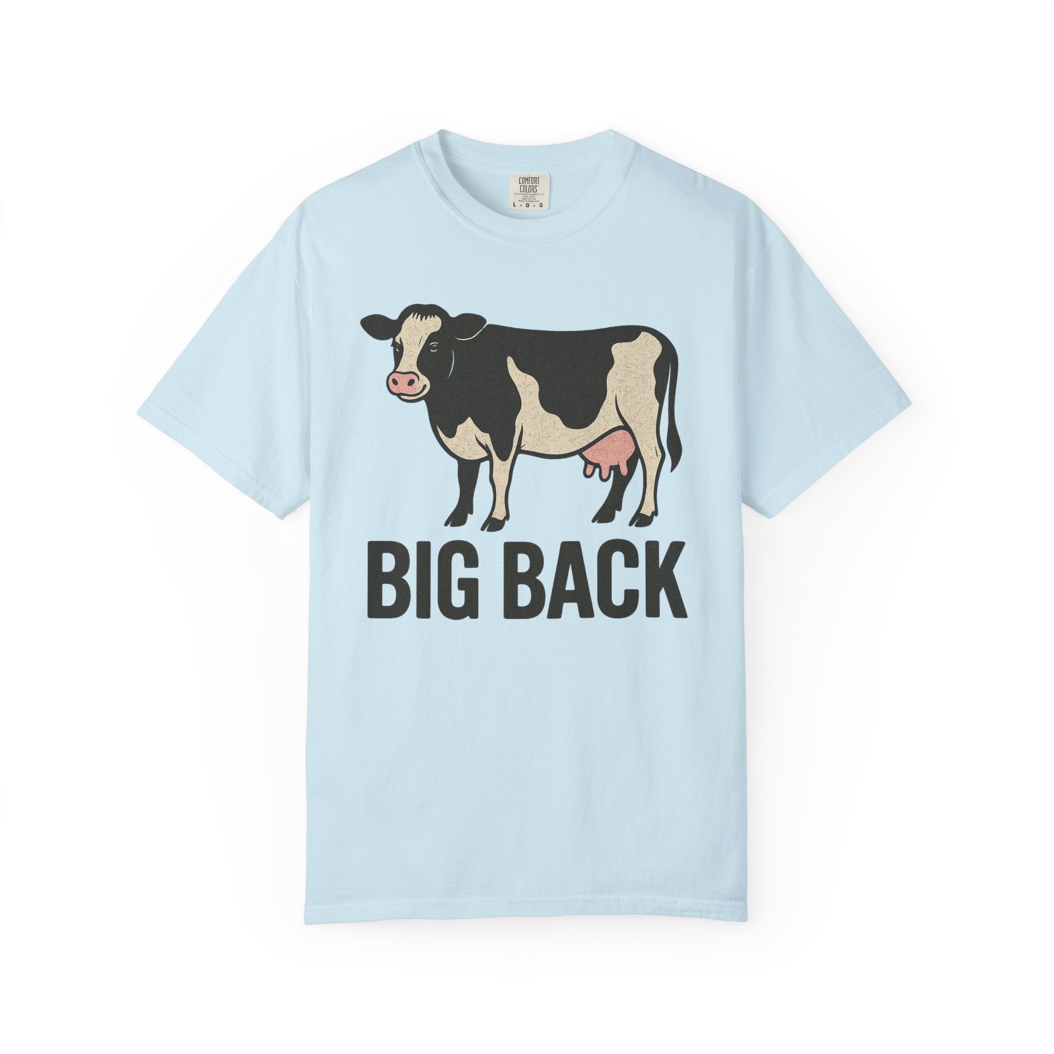 “Big Back” Cow T-Shirt – Weird Gen Z Humor Tee with Retro Farm Vibes