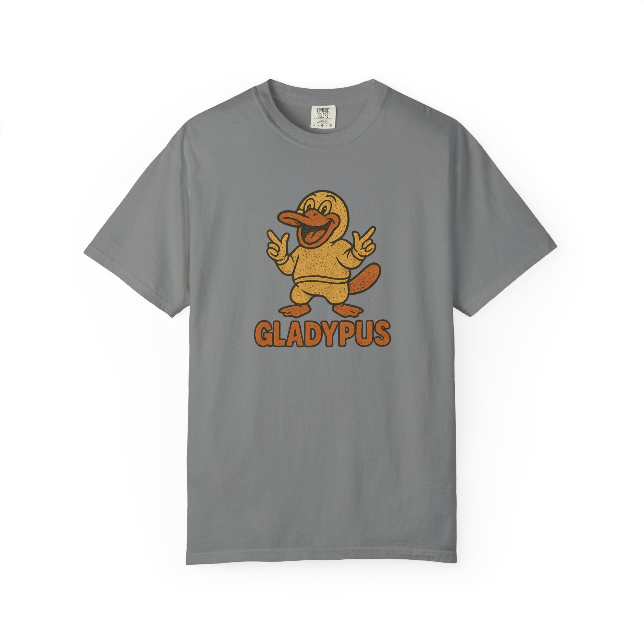 Gladypus T-Shirt – Happy Platypus Pun Tee for the Chronically Chill