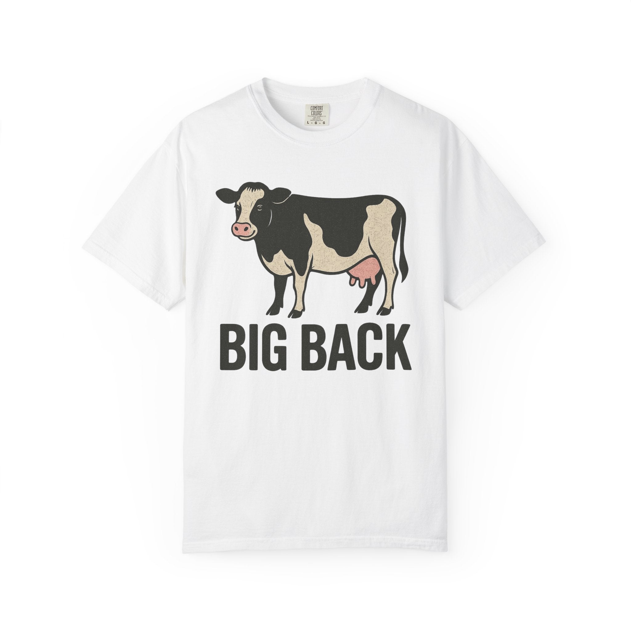 “Big Back” Cow T-Shirt – Weird Gen Z Humor Tee with Retro Farm Vibes