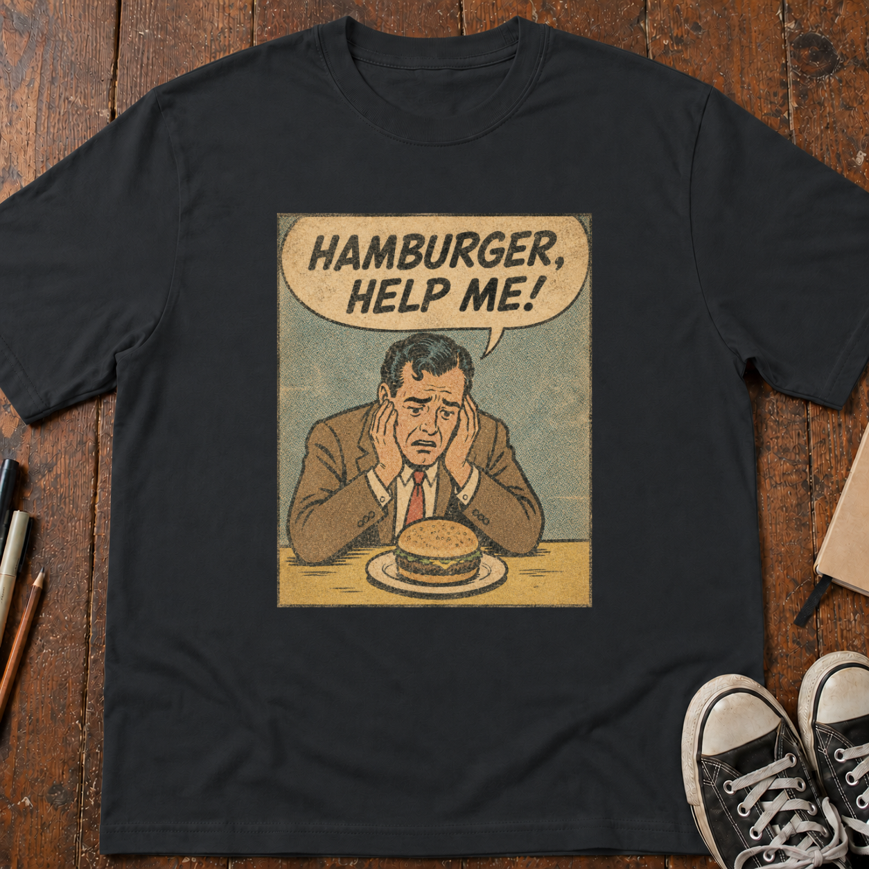 Hamburger, Help Me! T-Shirt