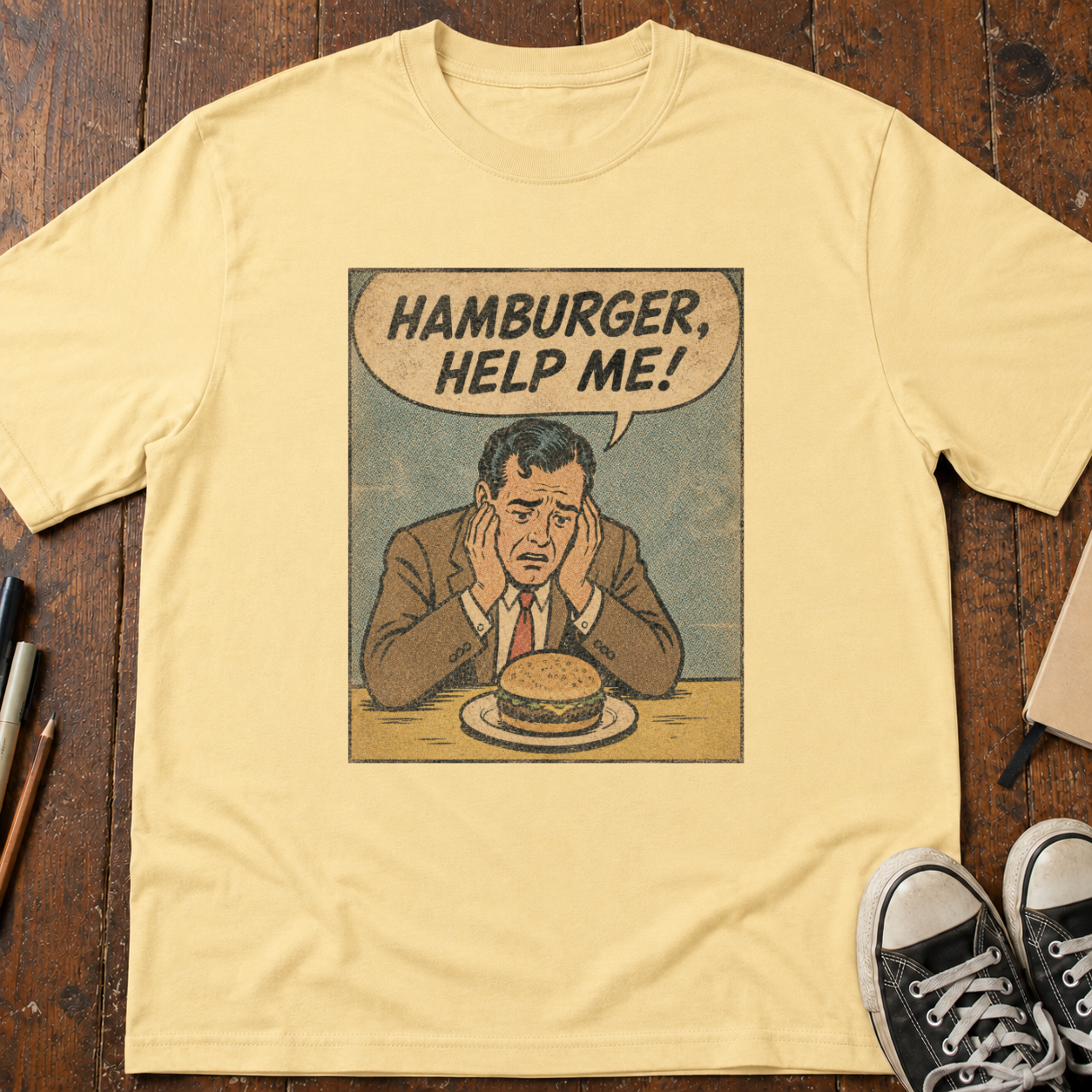 Hamburger, Help Me! T-Shirt