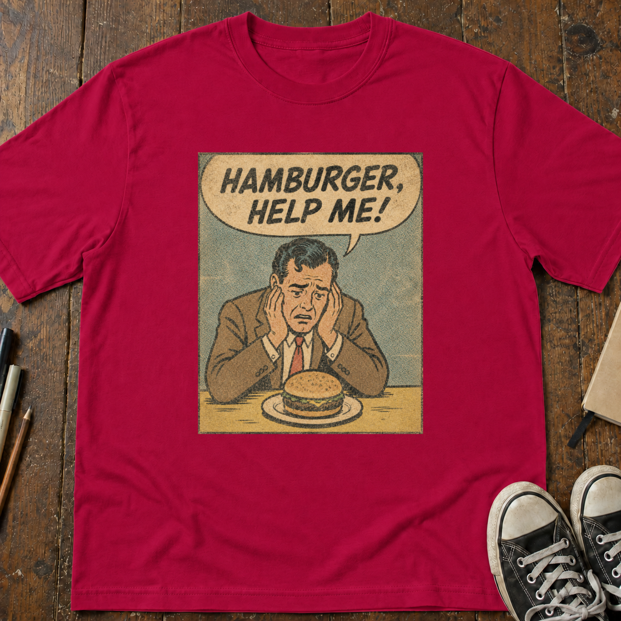 Hamburger, Help Me! T-Shirt