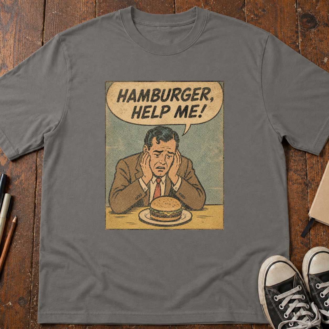 Hamburger, Help Me! T-Shirt