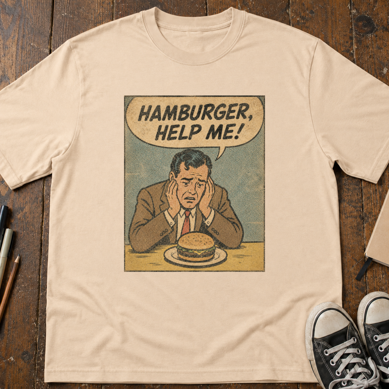 Hamburger, Help Me! T-Shirt