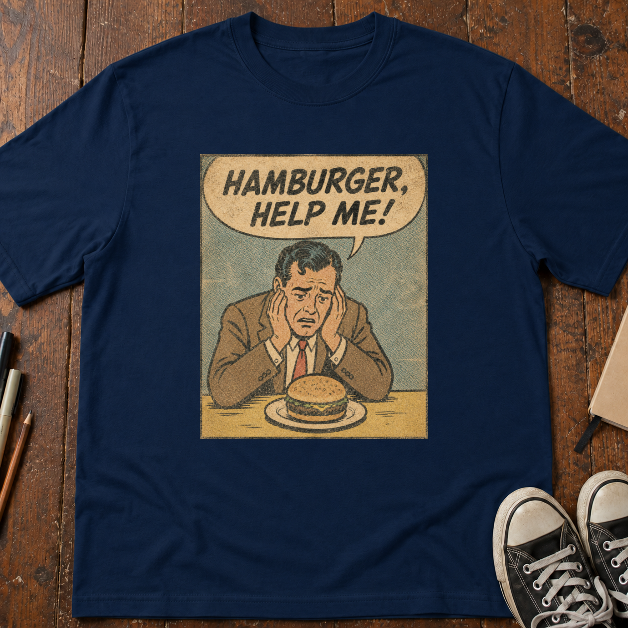 Hamburger, Help Me! T-Shirt