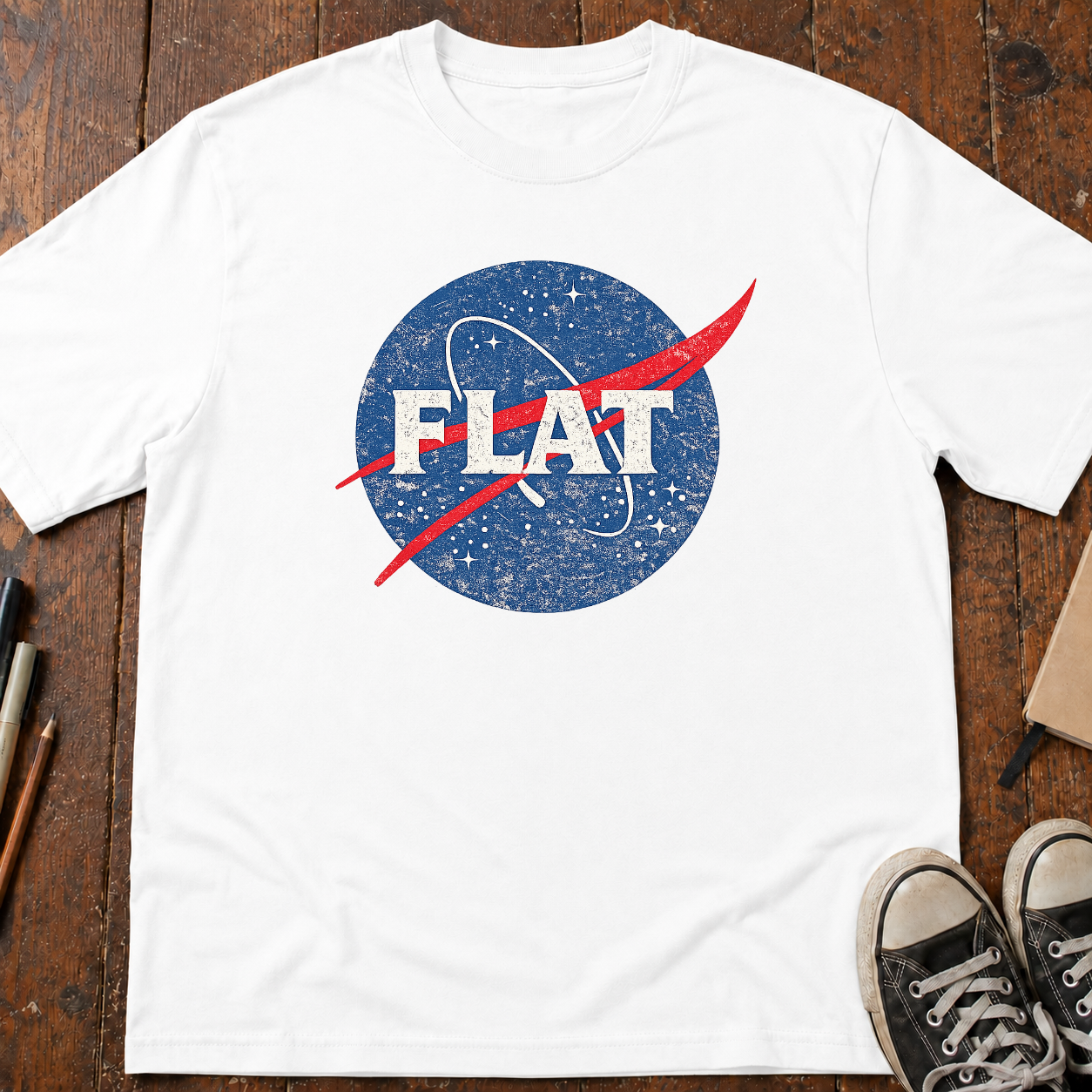 Flat Earth Space Administration T-Shirt