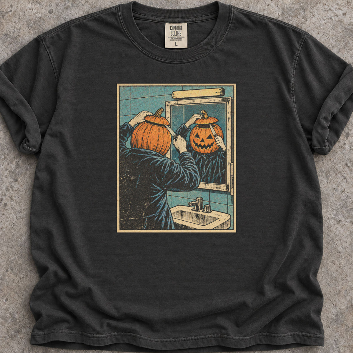 Carving Pumpkin Head T-Shirt